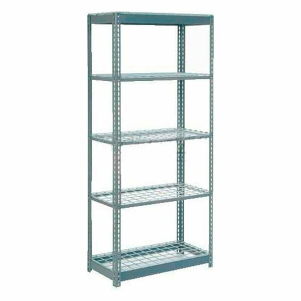 Global Industrial 5 Shelf, Boltless Shelving, Starter, 36inW x 18inD x 96inH, Wire Deck B2297670